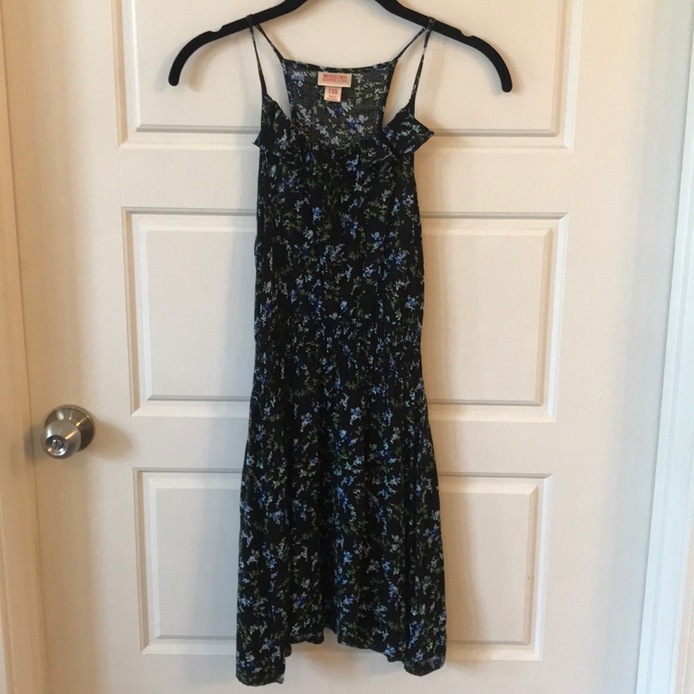 Black Floral Mini Dress - Picture 2 of 6